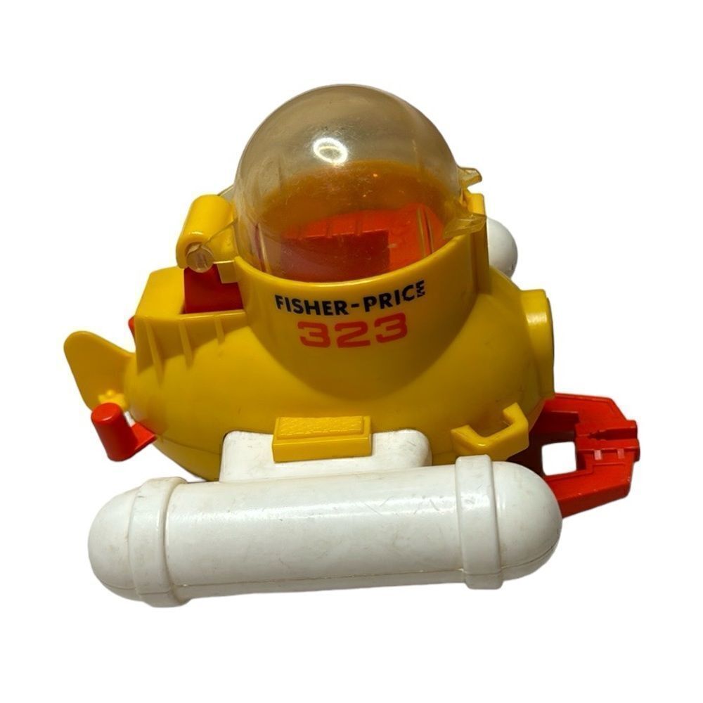 Vintage 1979 Fisher Price Aero-Marine Search Team Adventure People Submarine 323